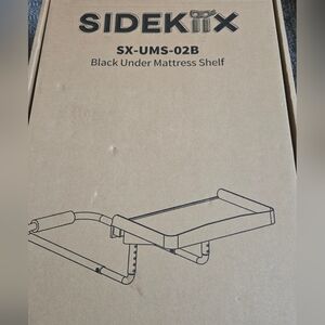 Sidekix Black Under Mattress Shelf NIB. Bought For Daughter For Dorm. Never Used
